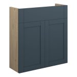 Crystal 600mm Slim Basin Unit - Matt Arley Blue (Oak Cab)