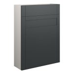 Crystal 600mm Slim WC Unit - Matt Graphite Grey (Grey Cab)