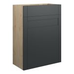 Crystal 600mm Standard WC Unit - Matt Graphite Grey (Oak Cab)