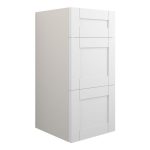 Crystal 300mm Standard 3 Drawer Unit - Matt White (Grey Cab)