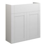 Crystal 600mm Slim Basin Unit - Matt White (Grey Cab)