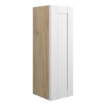 Crystal 200mm Slim Base Unit - Matt White (Oak Cab)