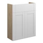 Crystal 500mm Slim Basin Unit - Matt White (Oak Cab)