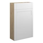 Crystal 500mm Slim WC Unit - Matt White (Oak Cab)