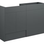 Platinum 1236mm Standard Basin & WC Unit Pack - Matt Graphite Grey (Oak Cab)