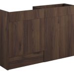 Platinum 1236mm Standard Basin & WC Unit Pack - Warm Walnut (Oak Cab)