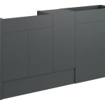 Platinum 1536mm Standard Basin  WC & 1 Door Unit Pack - Matt Graphite Grey (Grey Cab)