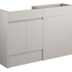 Diamond 1236mm Standard Basin & WC Unit Pack - Matt Dove Grey (Grey Cab)