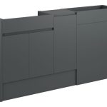 Diamond 1536mm Standard Basin  WC & 1 Door Unit Pack - Matt Graphite Grey (Grey Cab)
