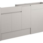 Diamond 1536mm Standard Basin  WC & 1 Door Unit Pack - Matt Dove Grey (Oak Cab)