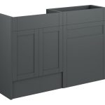 Crystal 1236mm Standard Basin & WC Unit Pack - Matt Graphite Grey (Grey Cab)