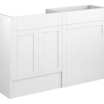 Crystal 1236mm Standard Basin & WC Unit Pack - Matt White (Grey Cab)