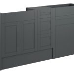 Crystal 1536mm Standard Basin  WC & 3 Drawer Unit Pack - Matt Graphite Grey (Grey Cab)