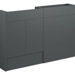 Platinum 1236mm Slim Basin & WC Unit Pack - Matt Graphite Grey (Oak Cab)