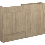 Platinum 1236mm Slim Basin & WC Unit Pack - Havana Oak (Oak Cab)