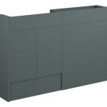 Platinum 1236mm Slim Basin & WC Unit Pack - Matt Green (Grey Cab)