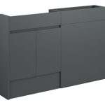 Diamond 1236mm Slim Basin & WC Unit Pack - Matt Graphite Grey (Oak Cab)
