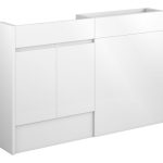 Diamond 1236mm Slim Basin & WC Unit Pack - White Gloss (Oak Cab)