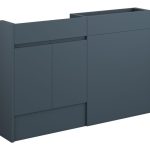 Diamond 1236mm Slim Basin & WC Unit Pack - Matt Arley Blue (Grey Cab)