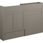 Crystal 1236mm Slim Basin & WC Unit Pack - Matt Stone (Grey Cab)