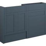 Crystal 1236mm Slim Basin & WC Unit Pack - Matt Arley Blue (Grey Cab)