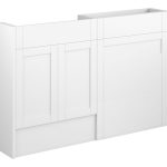 Crystal 1236mm Slim Basin & WC Unit Pack - Matt White (Grey Cab)