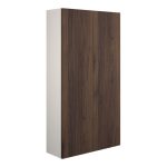 Platinum 600mm Slim 2 Door Storage Unit - Warm Walnut (Grey Cab)