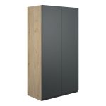 Diamond 600mm Standard 2 Door Storage Unit - Matt Graphite Grey (Oak Cab)