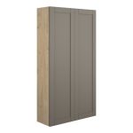 Crystal 600mm Slim 2 Door Storage Unit - Matt Stone (Oak Cab)