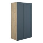Crystal 600mm Standard 2 Door Storage Unit - Matt Arley Blue (Oak Cab)