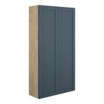 Crystal 600mm Slim 2 Door Storage Unit - Matt Arley Blue (Oak Cab)