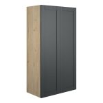 Crystal 600mm Standard 2 Door Storage Unit - Matt Graphite Grey (Oak Cab)