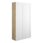 Crystal 600mm Slim 2 Door Storage Unit - Matt White (Oak Cab)