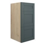 Crystal 300mm Standard 3 Drawer Unit - Matt Green Camo (Oak Cab)