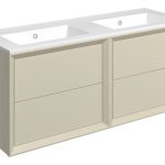 Apex 1210mm Wall Hung 4 Drawer Basin Unit & 0TH Thin Edge Basin - Matt Cotton