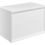 Apex 810mm Wall Hung 2 Drawer Basin Unit & Top - Matt White