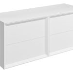Apex 1210mm Wall Hung 4 Drawer Basin Unit Run & Top - Matt White