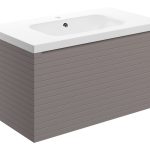 Opulent 815mm Wall Hung 1 Drawer Basin Unit & 1TH Basin - Matt Taupe