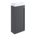 Grand 410mm Floor Standing Unit Inc. Basin - Matt Graphite Grey