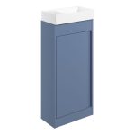 Grand 410mm Floor Standing Unit Inc. Basin - Matt Misty Blue