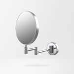 Glimmer Round Cosmetic Mirror - Chrome