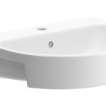 Droplet 555x435mm 1TH Semi Recessed Basin
