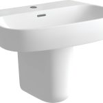 Aquaria 600x400mm 1TH Basin & Semi Pedestal