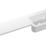 1242mm Standard Square One-Piece Basin & Overflow Ring - Right Hand