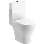 Droplet Rimless Short Projection Close Coupled Open Back WC & Soft Close Seat