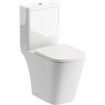 Aquaria Rimless Close Coupled Open Back Short Projection WC & Soft Close Seat
