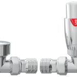 Round Thermostatic Chrome Radiator Valves - Straight