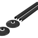 180x18mm Radiator Pipe Sleeves - Black