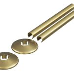 180x18mm Radiator Pipe Sleeves - Brushed Brass