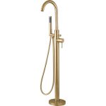 Spate Floor Standing Bath/Shower Mixer - Brushed Brass